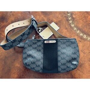 MICHAEL KORS MK Logo PVC Leather Small Crossbody Belt Bag